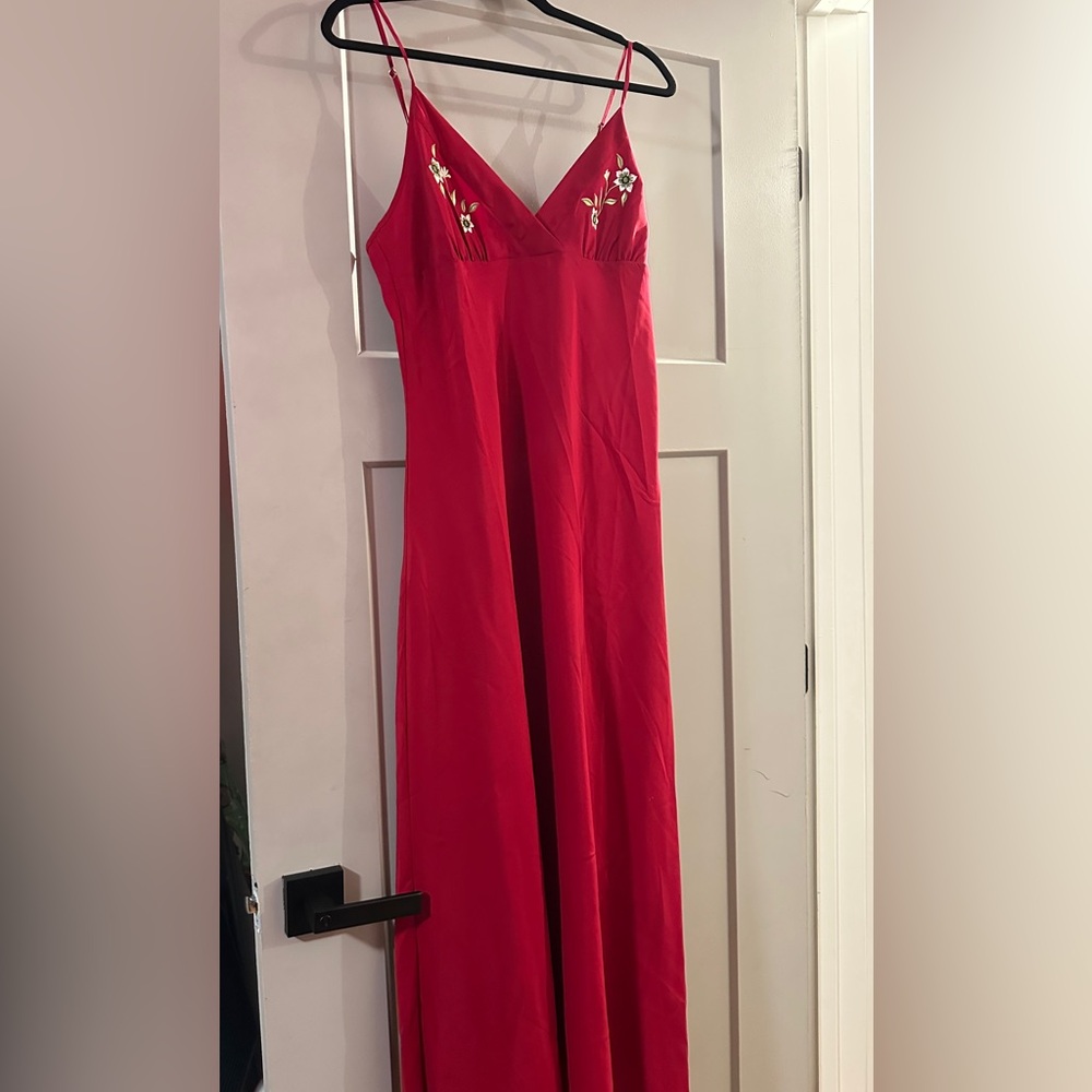 GORGEOUS RED Silk slip dress 👗